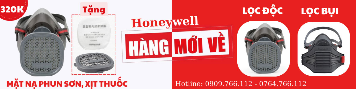 Mặt nạ phòng độc Honeywell chính hãng Mỹ, chuyên dùng phun thuốc sâu, phun sơn