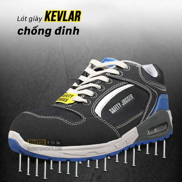 giày bảo hộ sử dụng lót giày Kevlar chống đinh