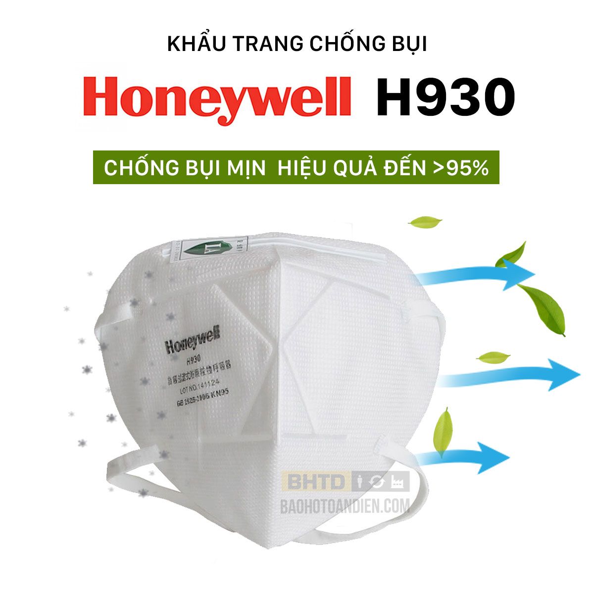 Khẩu trang chống bụi mịn Honeywell H930