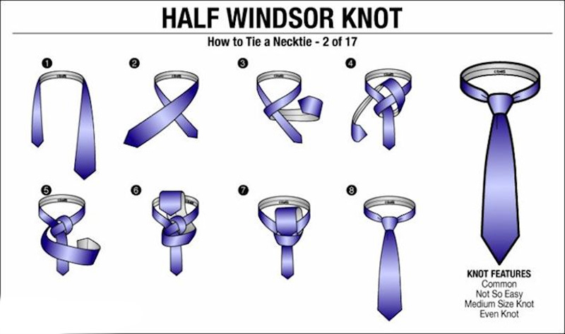 Half Windsor: Cách thắt cà vạt cổ điển