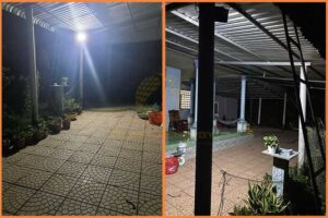 đèn năng lượng mặt trời lắp đặt trong nhà