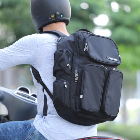 Balo cao cấp nhiều ngăn Simple Carry R-City (đen)