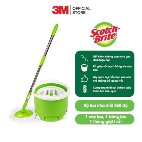 Bộ cây lau nhà một lồng giặt 360 độ Scotch-Brite