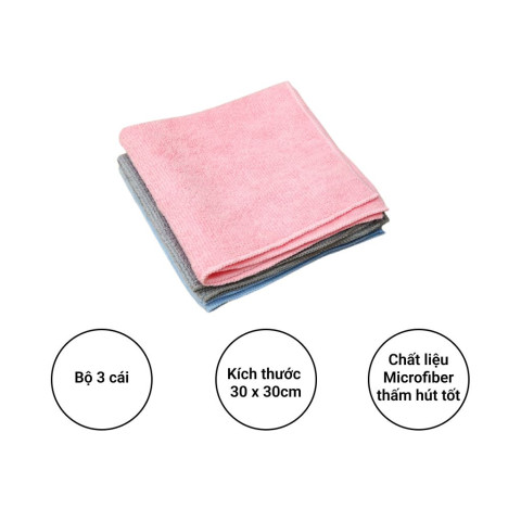 GÓI 3 CÁI Khăn lau bếp microfiber Scotch-Brite 30x30cm