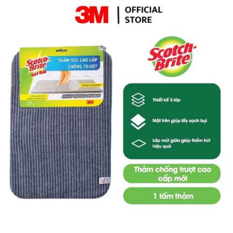 Thảm sọc chống trượt Microfiber cao cấp mới Scotch-Brite