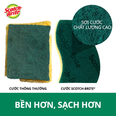 GÓI 3 MIẾNG cước rửa chén hình sóng Scotch-Brite 115x70mm